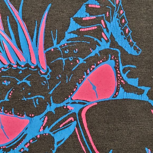 Vintage 90s Screen-Stars Shirt Womens M/L 19x27 Volleyball Alien - Picture 11 of 16